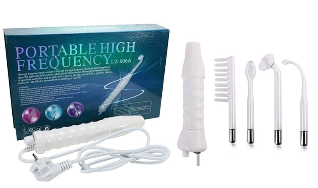 Original Portable High Frequency Facial Set (Category: Face Care) located in Antipolo. Submitted by declutteringmnl (Listing ID 1204027284, Image 1). Description: -Used once only -This is the one they're using in derma clinics after your facial cleaning Rf: cannot bring this to other countries.