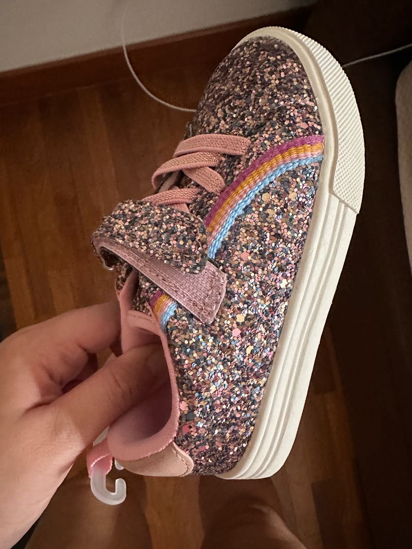 Osh Kosh glitter rainbow shoes, Babies & Kids, Babies & Kids Fashion on