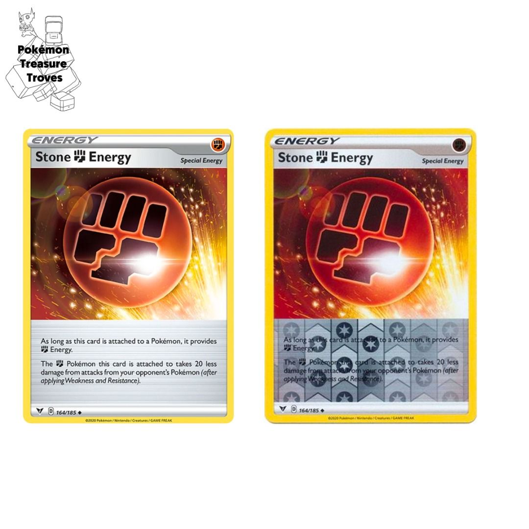 Pokemon Vivid Voltage Stone Energy Normal & Holo Card Set , Hobbies & Toys,  Toys & Games on Carousell