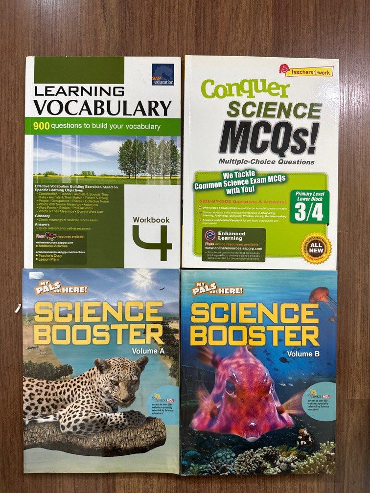 primary 3/4 science and english vocabulary assessment books science