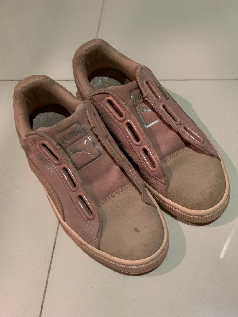 Pink puma discount ribbon shoes