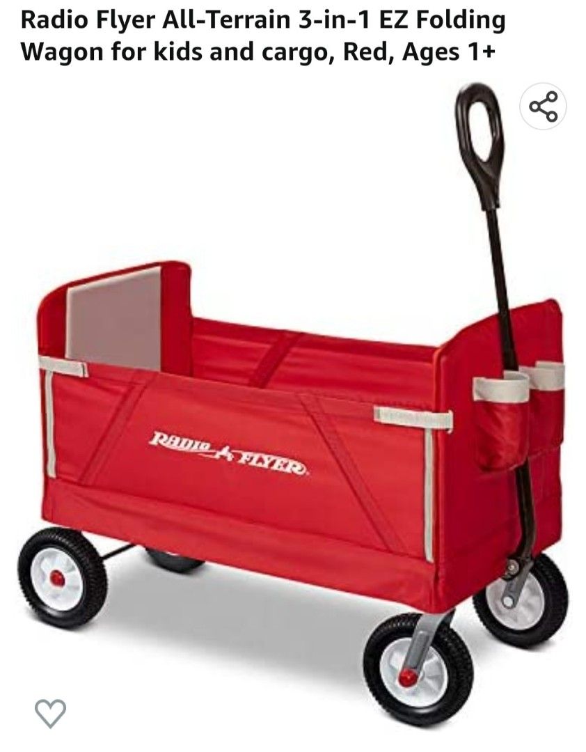 Radio Flyer Wagon all terrain 3 in 1 (off road), Babies & Kids, Going