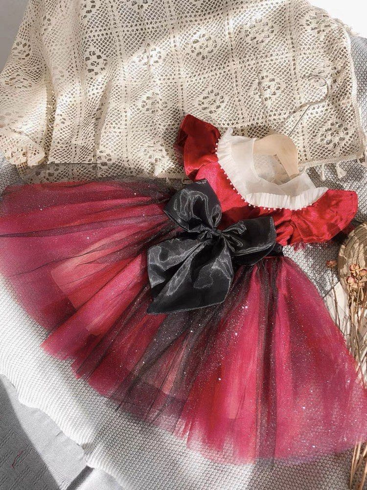 Red and black clearance dress for baby girl