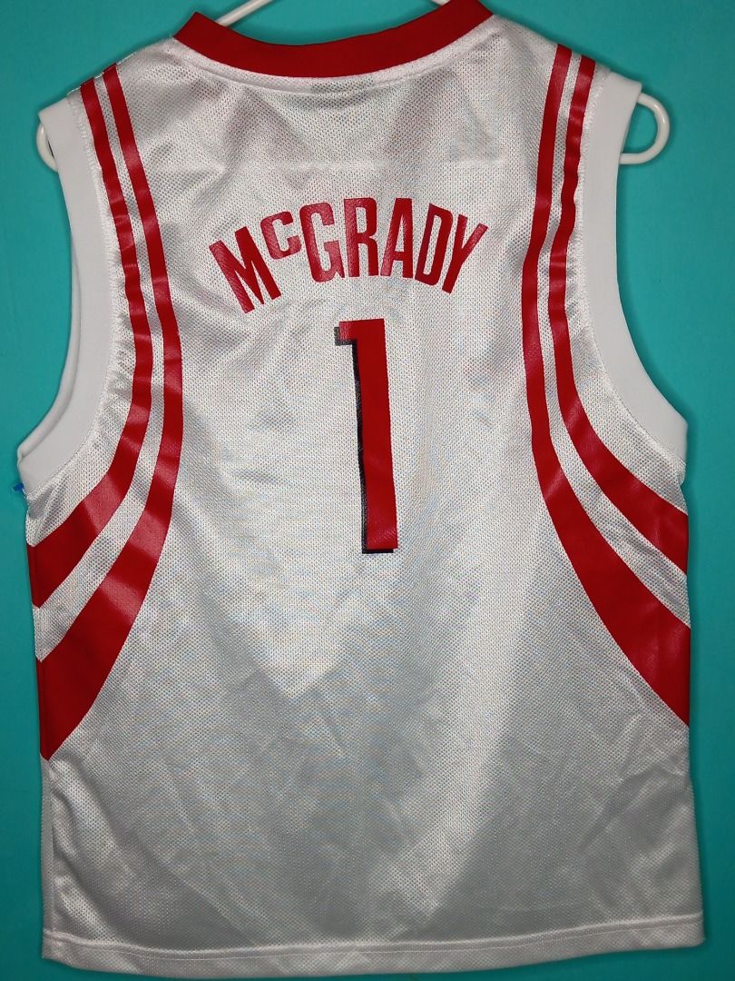 Vtg #1 TRACY McGRADY Houston Rockets NBA Reebok Authentic Jersey