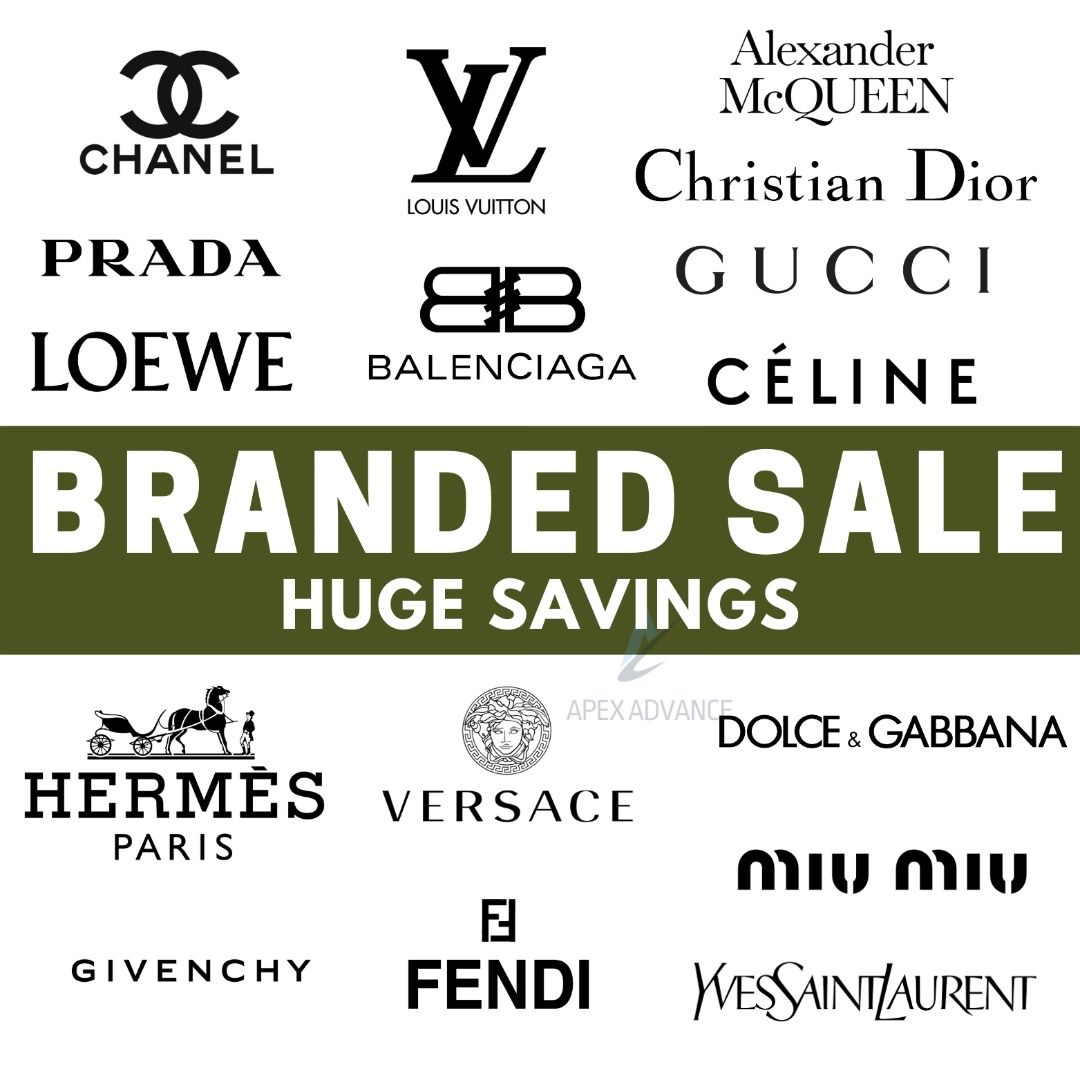 SALE BRANDED , CHRISTIAN DIOR , GUCCI , LV, CHANEL, HERMES, CELINE, FENDI,  VERSACE, BALENCIAGA , LOEWE, FENDI , MIU MIU , GIVENCY, YSL , DOLCE AND