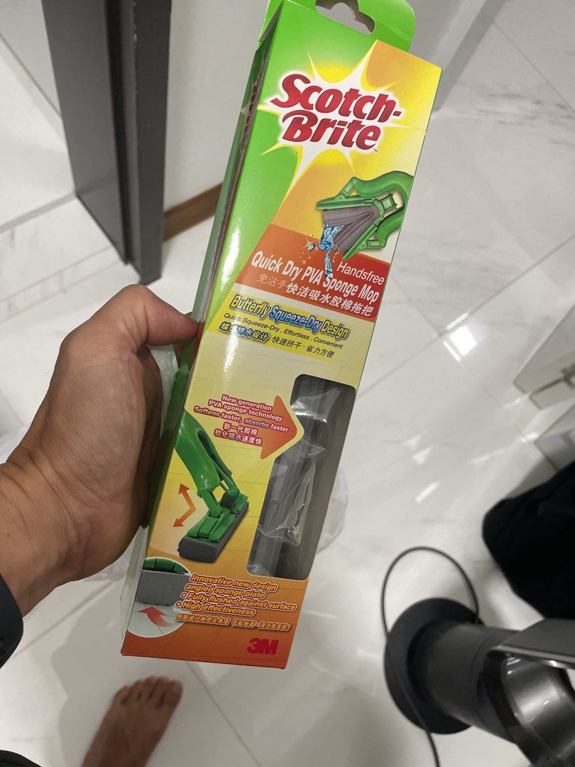 Scotch Brite sponge mop refill, Furniture & Home Living, Cleaning