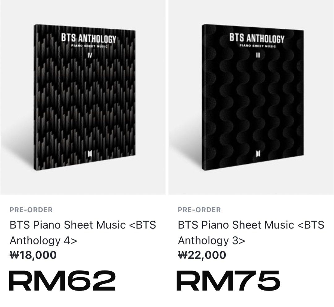 Secured] Wts Bts Piano Sheet Music Anthology 3 & 4, Hobbies & Toys,  Collectibles & Memorabilia, K-Wave On Carousell
