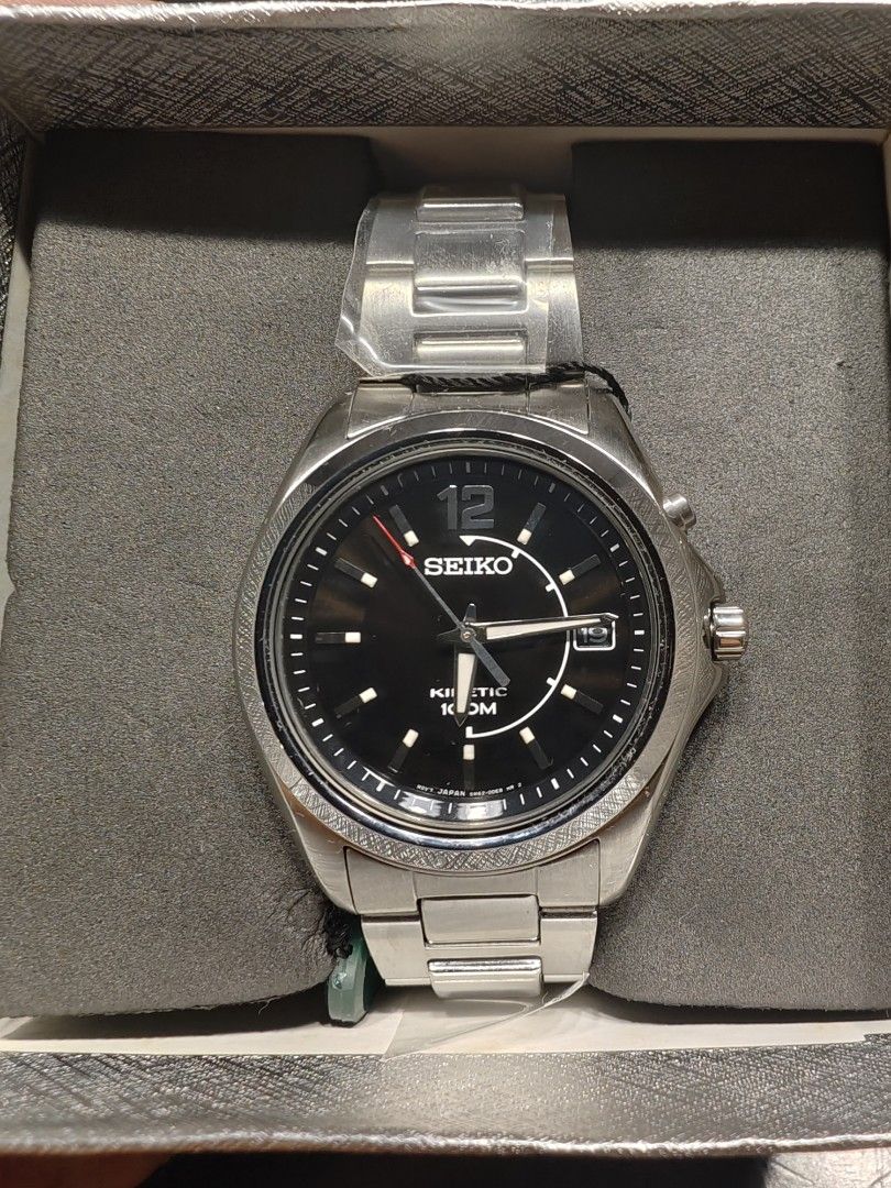 Seiko Kinetic 100M SKA477P1, Luxury, Watches on Carousell