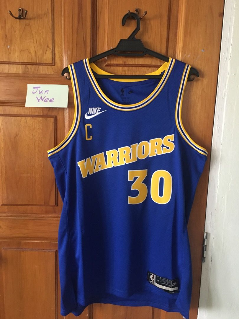 Golden State Warriors Steph Curry 22/23 Hardwood Classic Kids Jersey Blue  XL