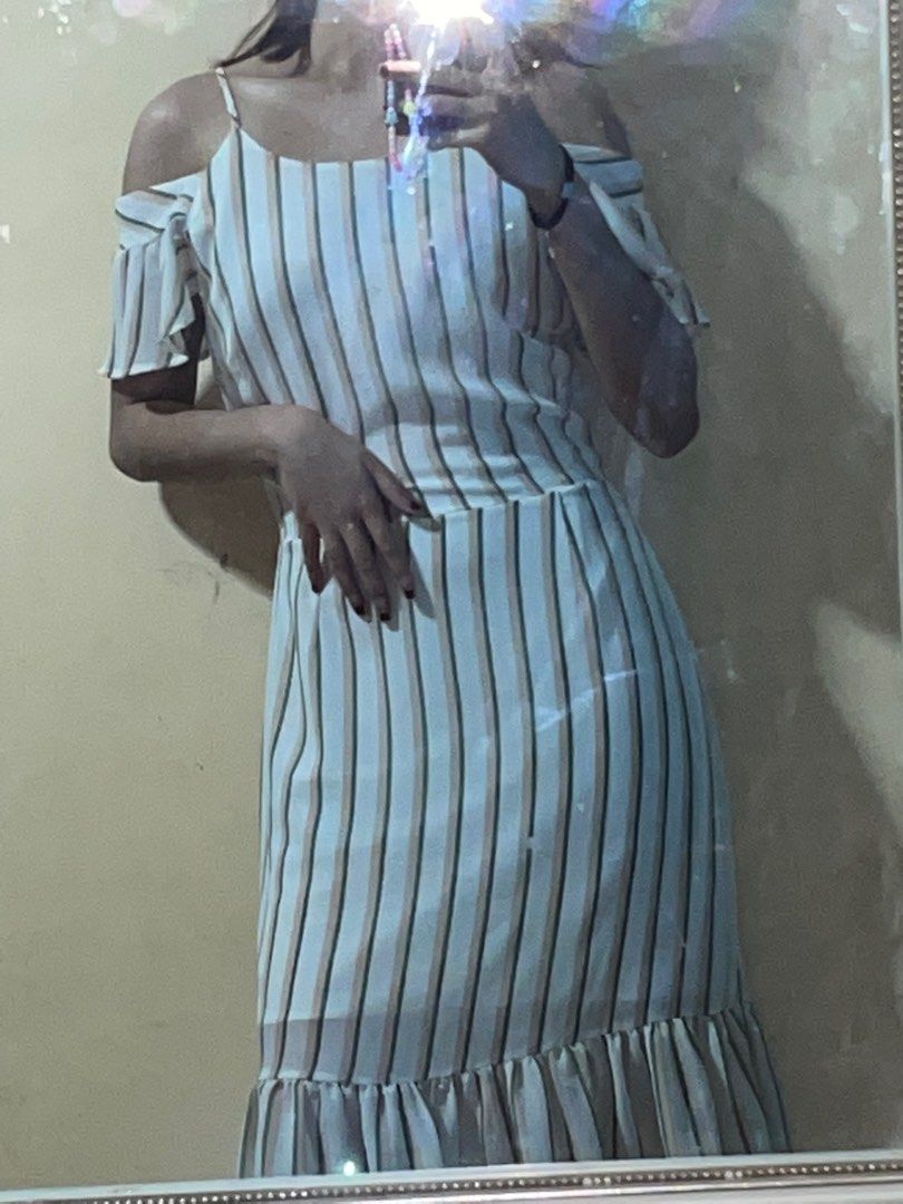 Striped Summer Dress (Category: Dresses) located in San Marcelino. Submitted by ksooos (Listing ID 1204076685, Image 1). Description: 🥝 used once 🥝 can fit up to s rfs: decluttering.