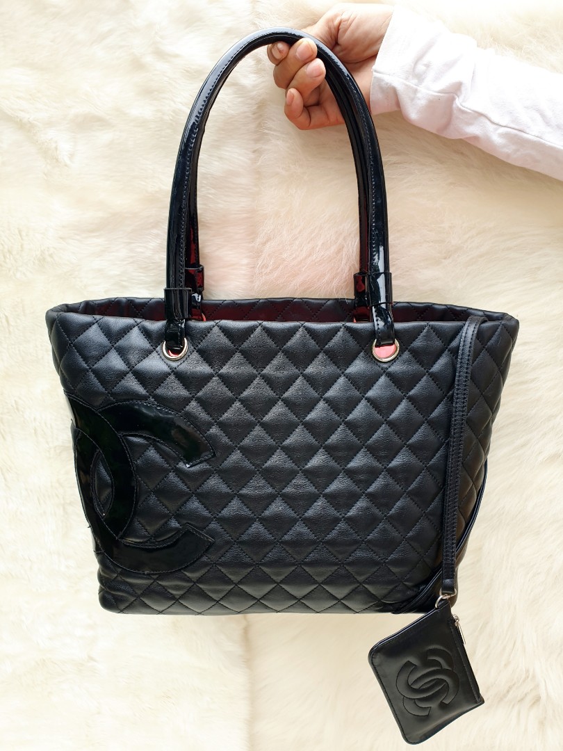 Tas Chanel Totebag Shoulder Bag Wanita Kulit Asli Second Preloved