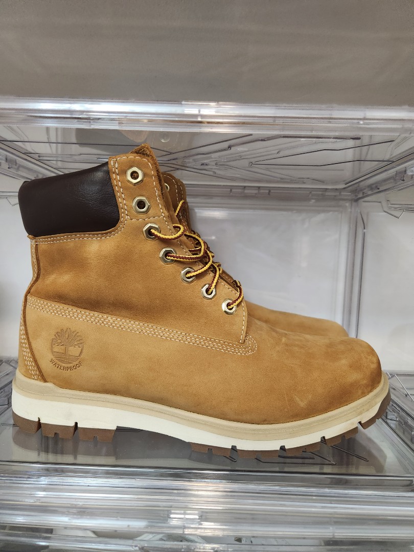 Timberland boots 6-inch Premium Waterproof Wheat Nubuck, Men's Fashion ...