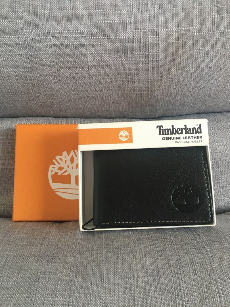 Timberland genuine sales leather passcase wallet