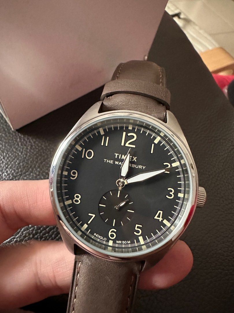 Timex Waterbury Traditional Sub Second Leather Strap Watch