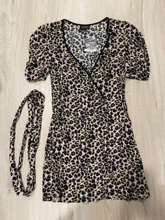 Topshop leopard print dress UK6