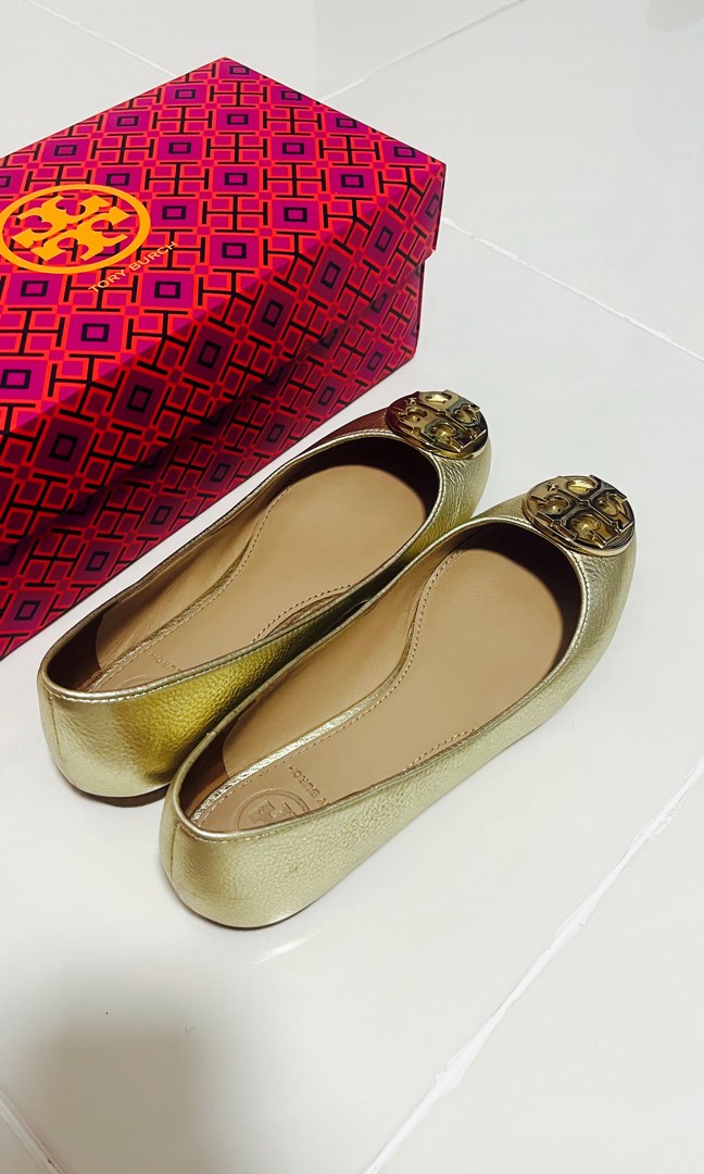 Gold tory outlet burch shoes