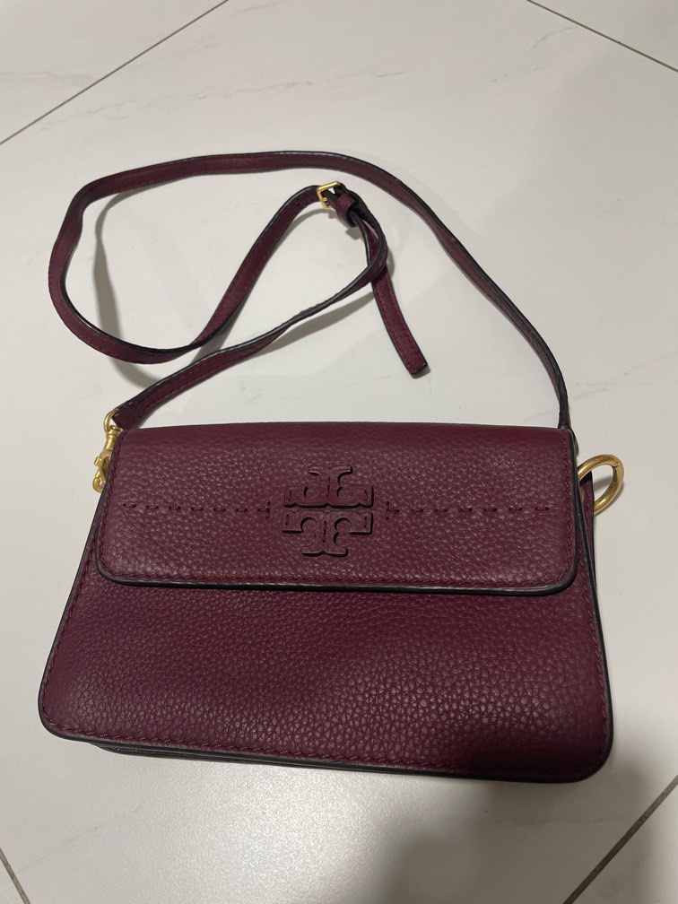 Tory Burch Maroon sling bag, Women's Fashion, Bags & Wallets, Cross