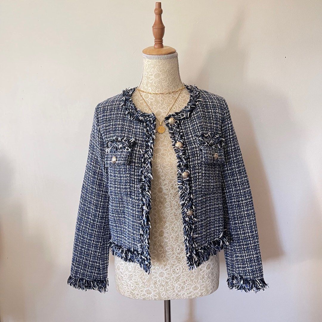 Tweed Blazer, Women's Fashion, Coats, Jackets and Outerwear on Carousell