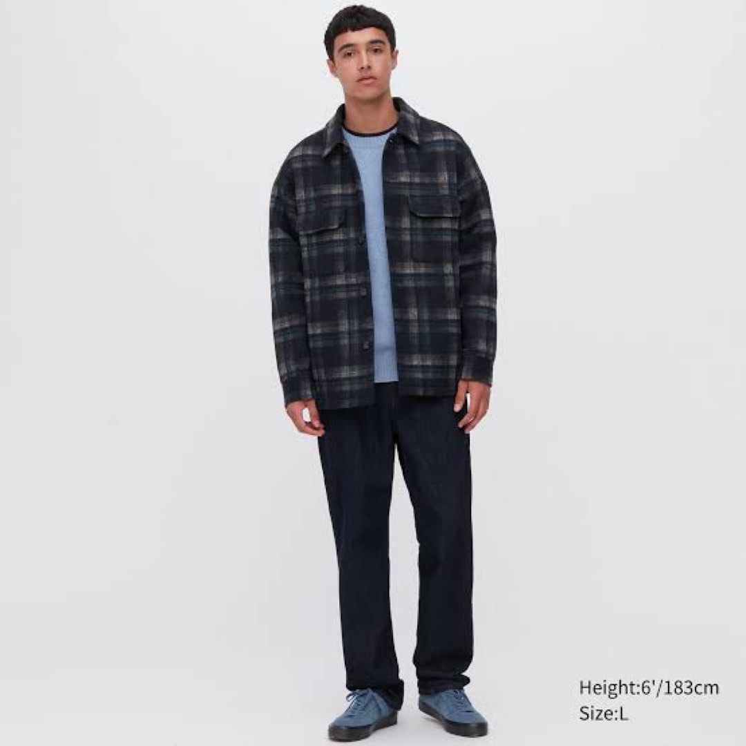 Uniqlo flannel deals jacket