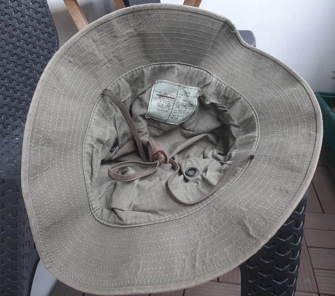 thumbnail interactive-video image 1 of Genuine Military OD Olive Green Bucket Hat – Army Boonie Bush Hat, 55cm, Festival Ready 1 of 3