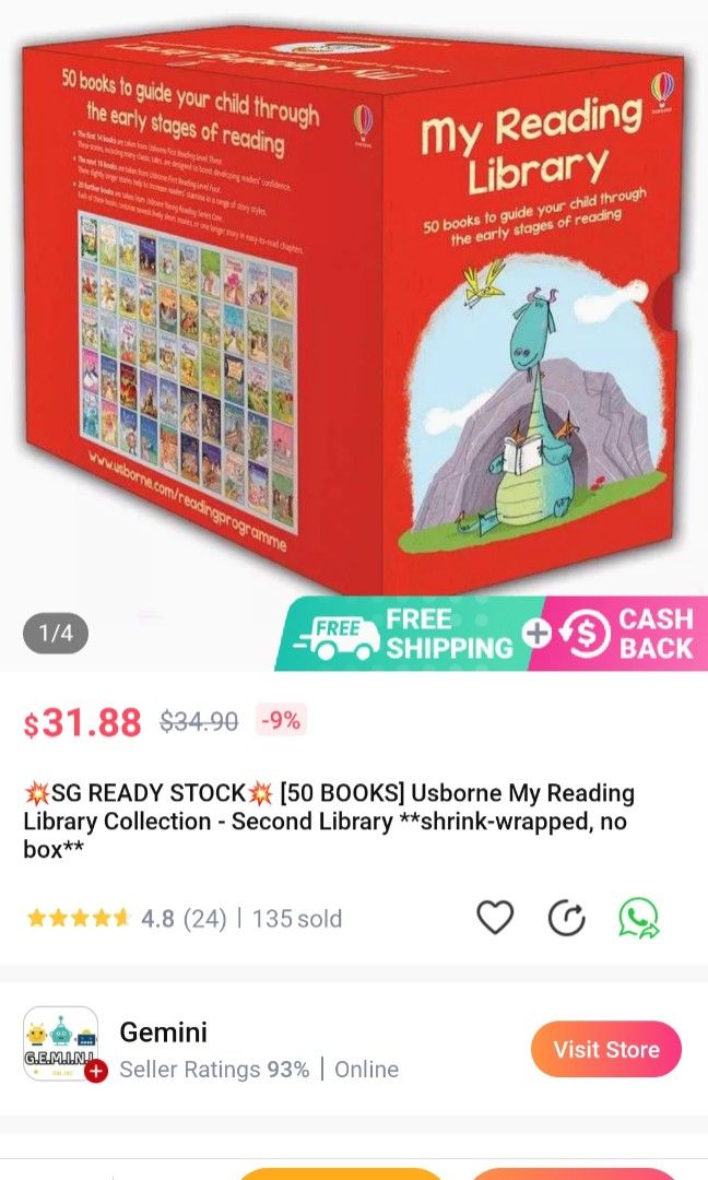 Usborne my reading library, Hobbies & Toys, Books & Magazines, Children ...