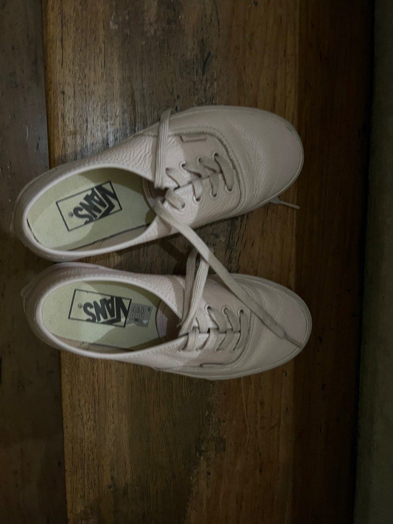 Light pink sales leather vans