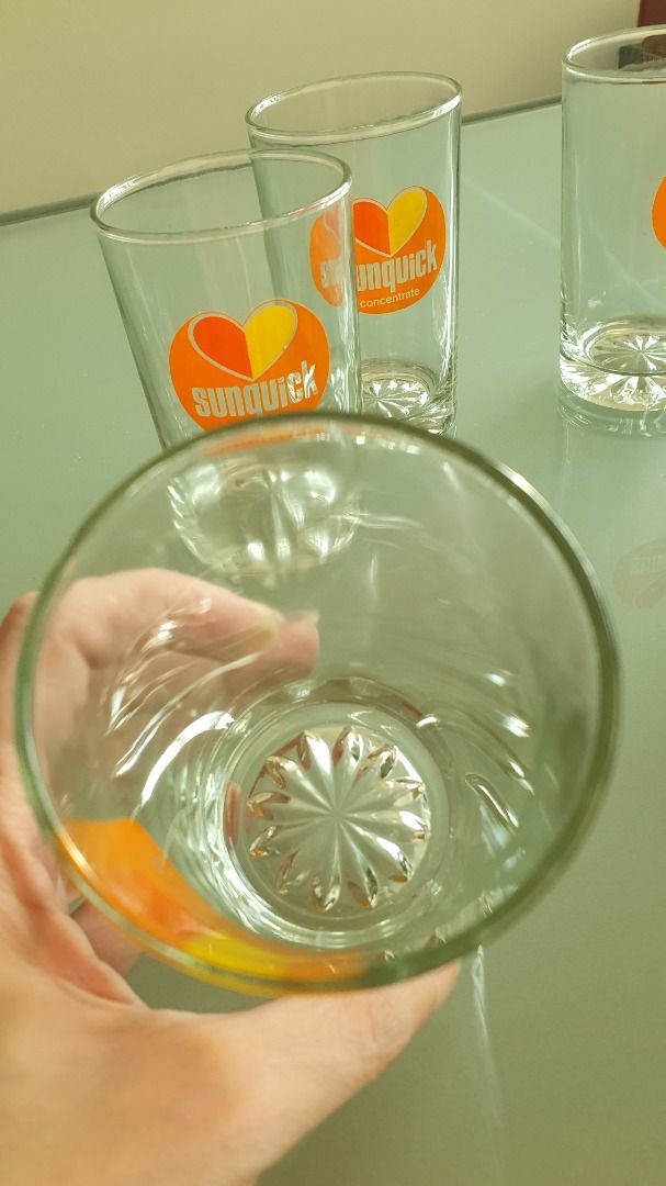 Vintage and Limited edition- set of 6 Sunquick glasses, Hobbies & Toys ...