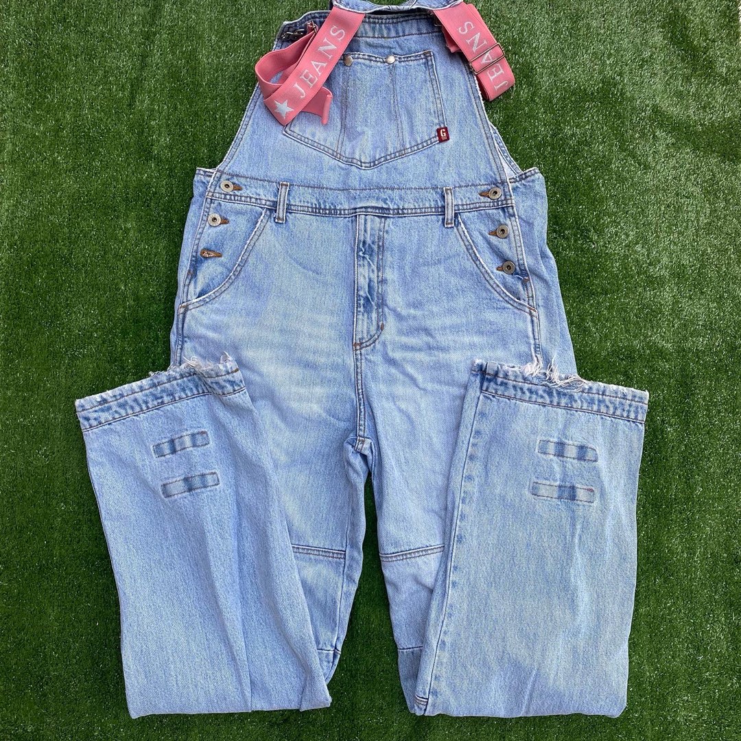 Vintage guess overalls, Men's Fashion, Bottoms, Jeans on Carousell