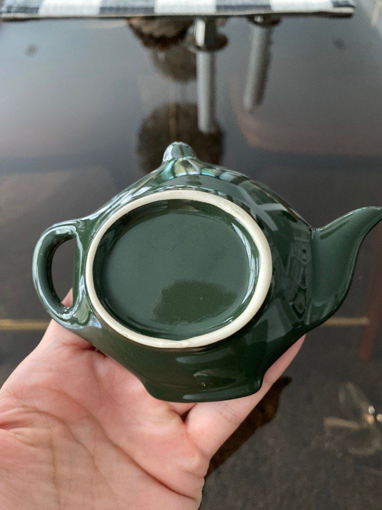 Vintage Harrods dark green tea bag holder, Hobbies & Toys, Collectibles