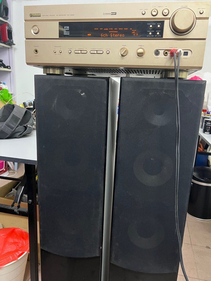 Yamaha amplifier with speakers, Audio, Soundbars, Speakers & Amplifiers