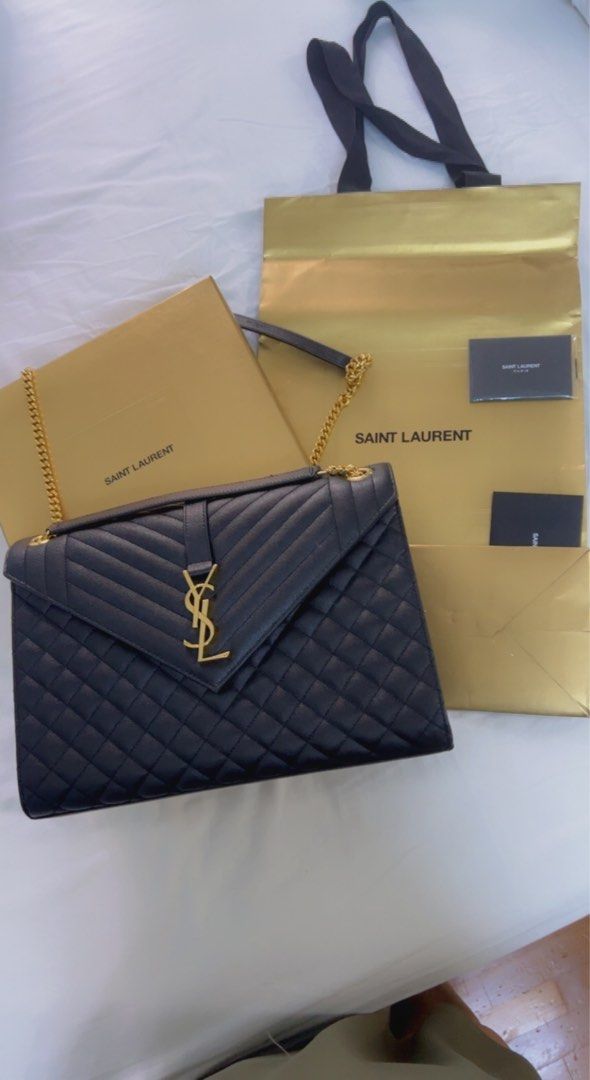 YSL large Envelope Bag, Luxury, Bags & Wallets on Carousell