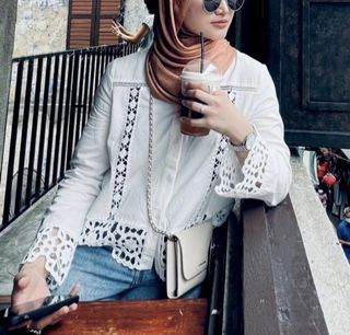 Zara Embroidery White Top