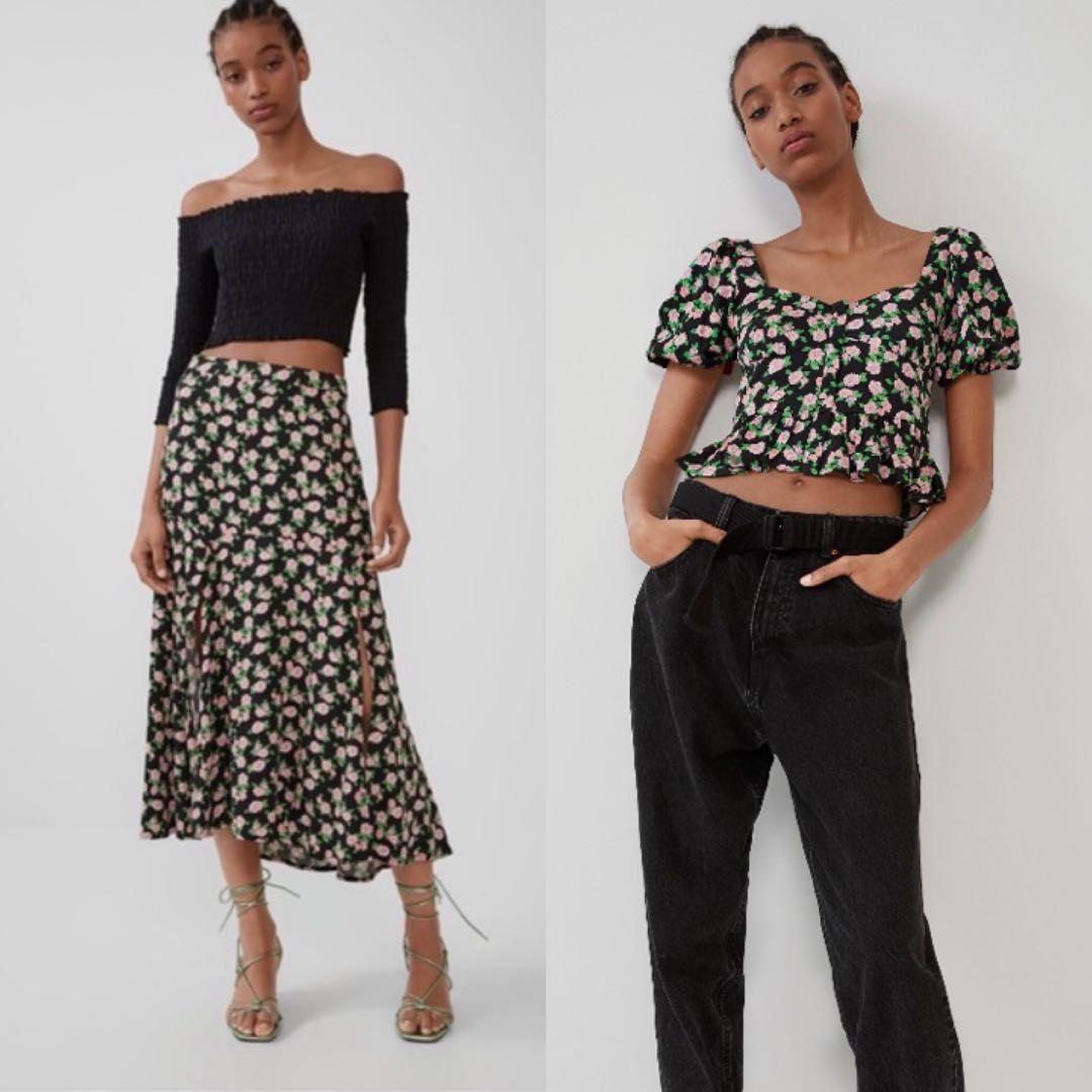 Zara floral co ords (Category: Sets or Coordinates) located in Rizal. Submitted by joy_ming (Listing ID 1204084851, Image 1). Description: ZARA FLORAL PUFF SLEEVES (Hard to find Zara Top) Bought for 2,000 🌸BNWT... Top SIZE SMALL on tag 🌸Skirt size Medium 🌸Last Price posted. No haggling. 🌸can accept 50% dp 1month to pay & 50% 2nd payment plus SF.