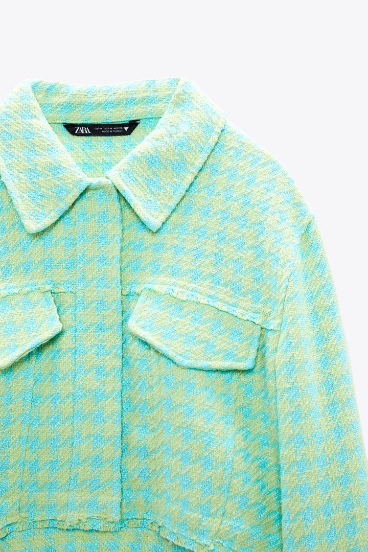 Zara Gingham Cropped Jacket (Category: Coats, Jackets and Outerwear) located in Cagayan de Oro. Submitted by wednesdaystuff_ (Listing ID 1204001264, Image 3). Description: Used once only Bought in Singapore Retails for 89.90 SGD (₱3669) ❗️Free shipping Size Small Message for actual photos.