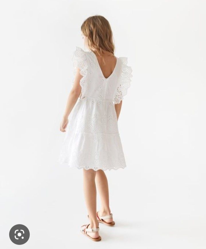 Zara girls cheap white dress