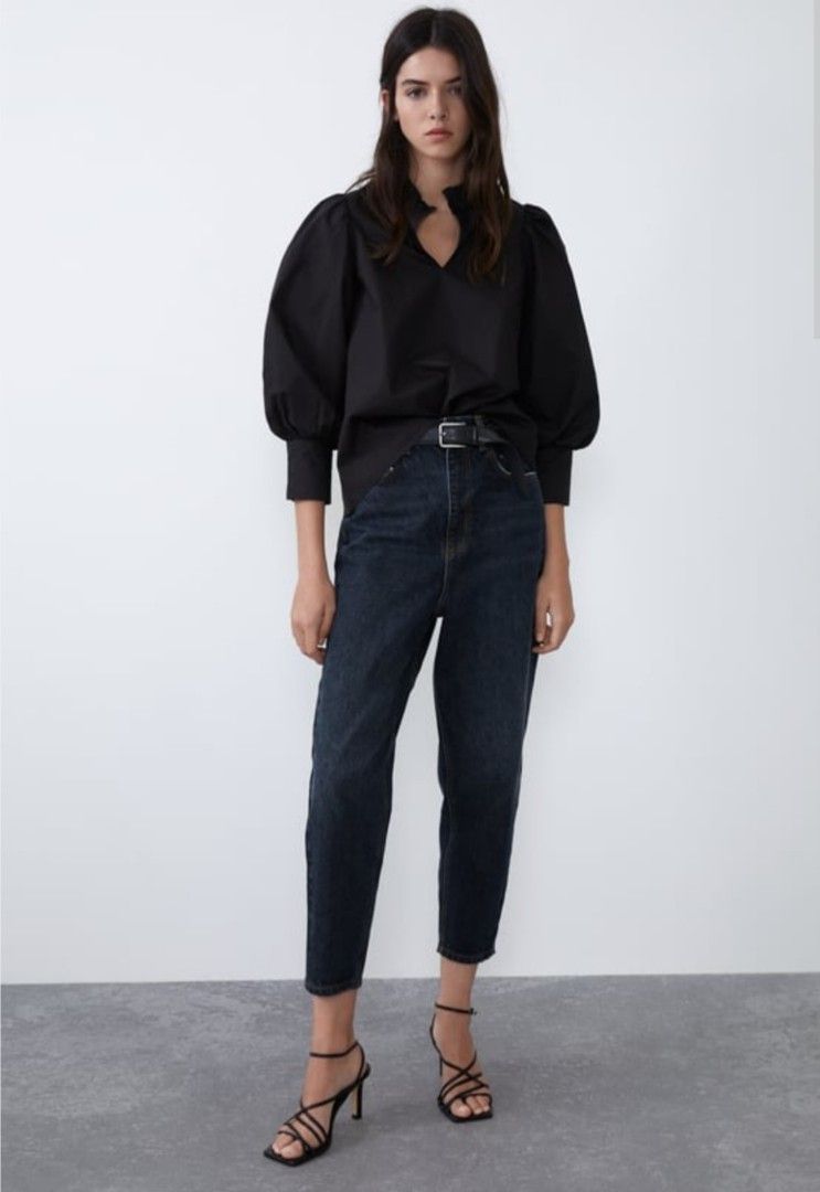 ZARA PUFF SLEEVE TOP, Women's Fashion, Tops, Blouses on Carousell