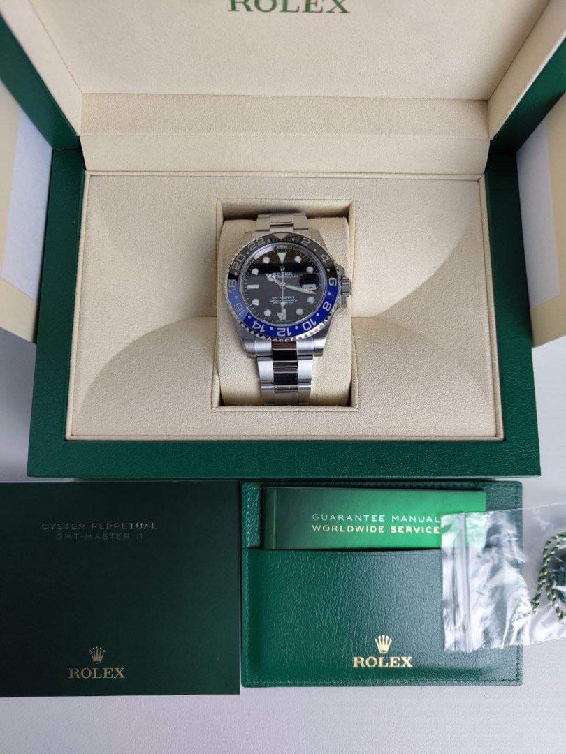 2018 Rolex GMT-Master II “Batman” (Category: Luxury Watches) located in Pasig City. Submitted by Watchaholics (Listing ID 1200475494, Image 1). Description: 2018 Rolex GMT-Master II “Batman” Ref # 116710BLNR 9/10 condition Complete Set P920,000.