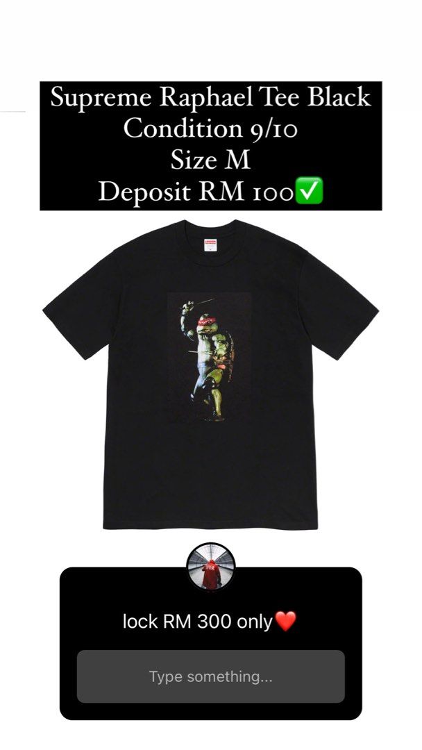 Supreme Tee Raphael Black SS21 - Buy and Sell L