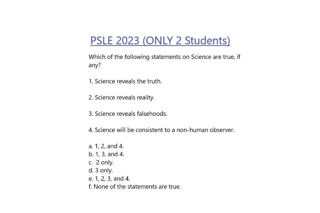 2023 PSLE MATHS AND SCIENCE TUITION, Learning & Enrichment, Enrichment ...