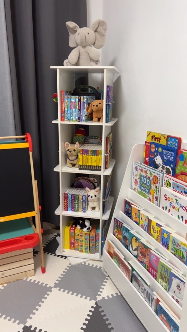 4 Layer Rotating Bookshelf for toddler (DELIVER UNASSEMBLED), Babies