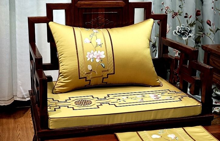  Mahogany Chair Cushion,[Chinese Style] Cushions Mahogany Sofa  mat Solid Wood Sponge Chair Cushion Armchair seat mat [Classical]-F  38x44x5cm(15x17x2inch) : Home & Kitchen