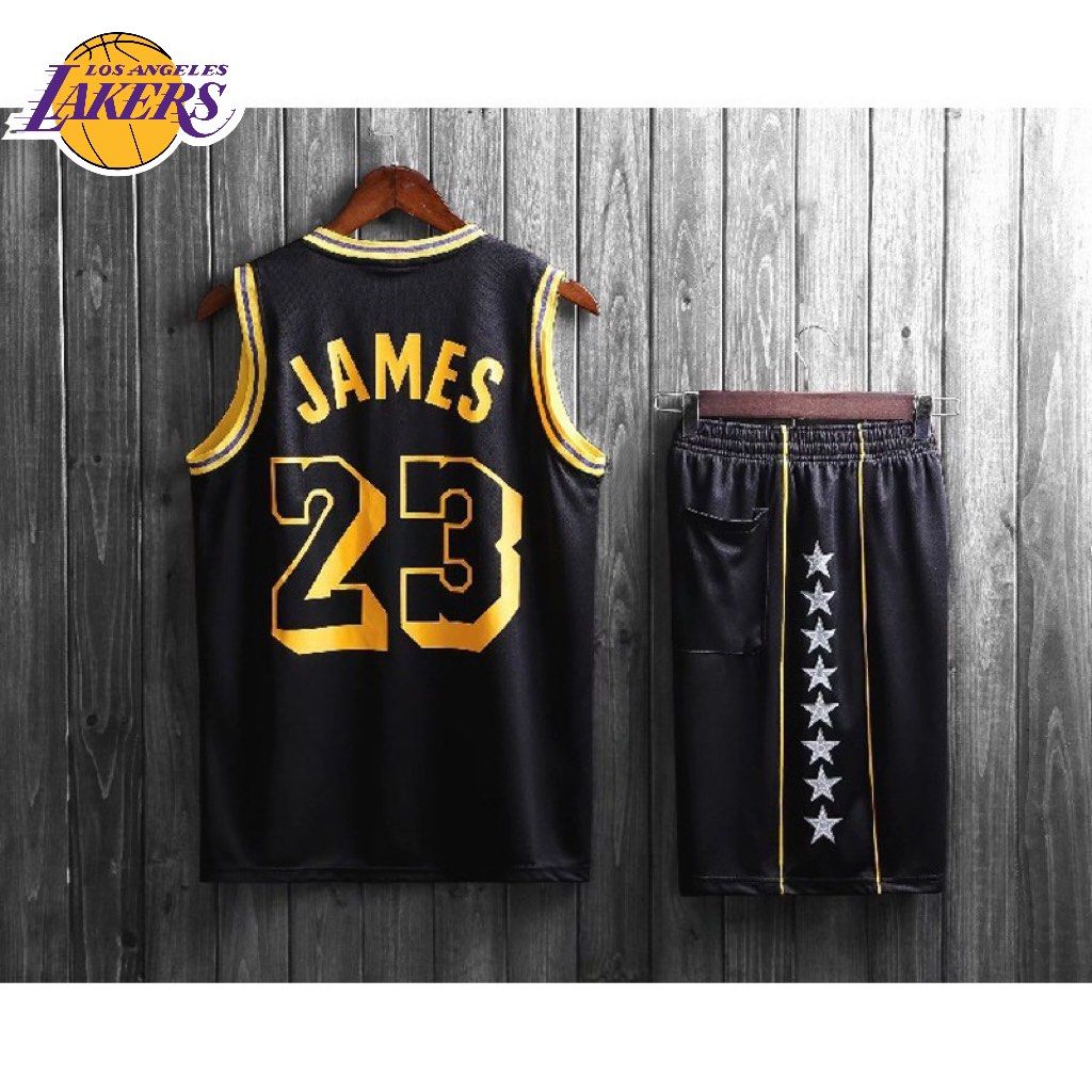 Nike LeBron James #23 Los Angeles Lakers Earned Jersey M 44 Black