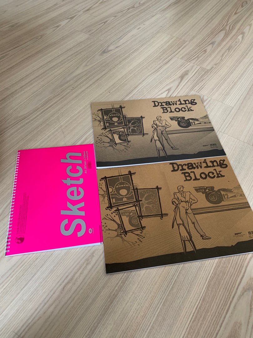 A3 Drawing Blocks, A4 Sketch book, Hobbies & Toys, Stationery & Craft