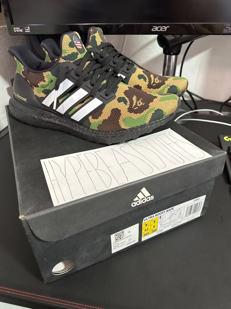 A BATHING APE / BAPE X ADIDAS ULTRABOOST 4.0 'GREEN CAMO'