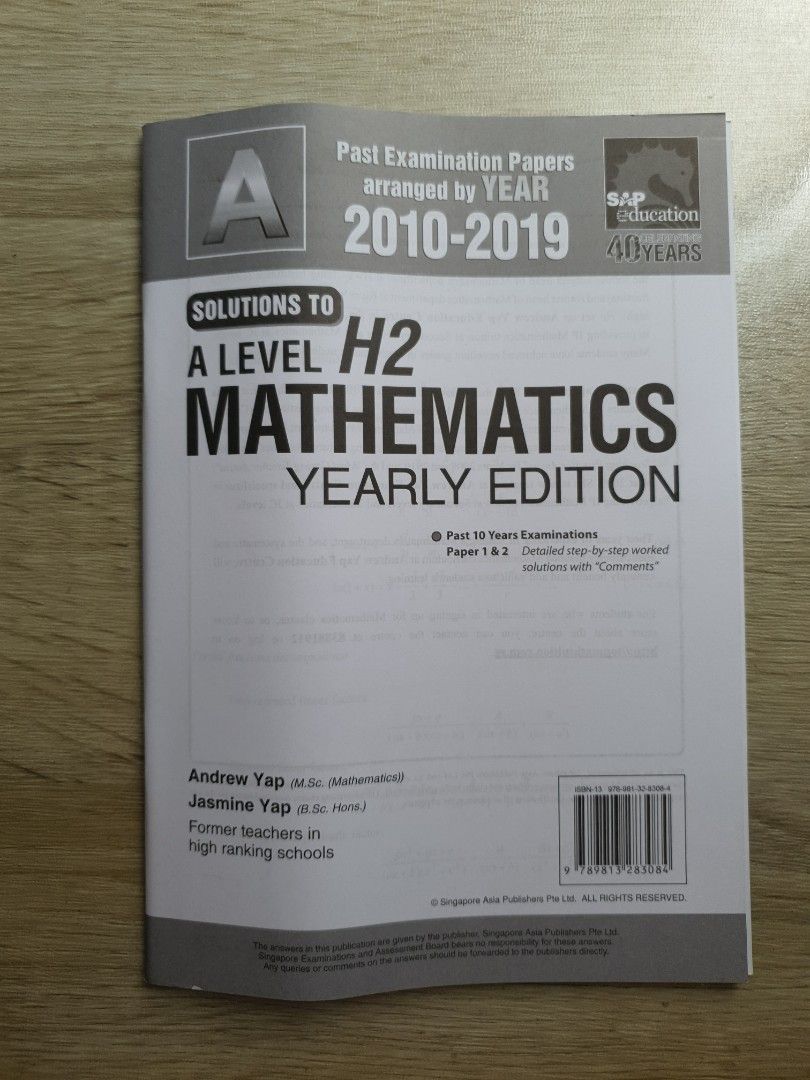 H3 Math Paper A Level H2 Math Yearly, Hobbies & Toys, Books & Magazines, Assessment ...
