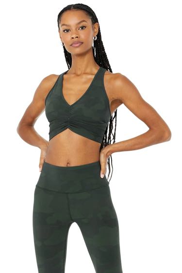 ALO Yoga Hunter Camouflage Sports Bra Top & Biker Shorts Set, Women's  Fashion, Activewear on Carousell