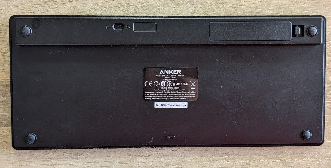Anker Bluetooth Wireless Keyboard A7726, Computers & Tech, Parts