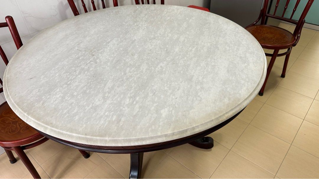 Antique Marble Table, Furniture & Home Living, Furniture, Tables & Sets