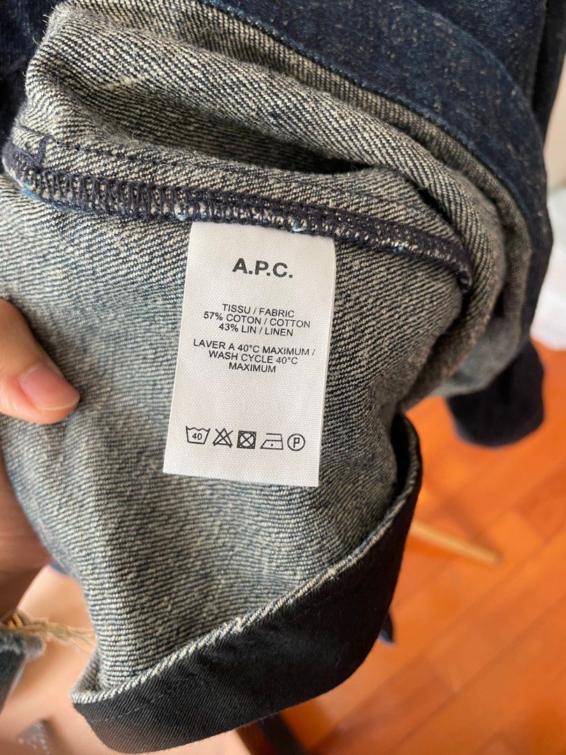 A.P.C. 牛仔褸中長denim jacket, 男裝, 外套及戶外衣服- Carousell