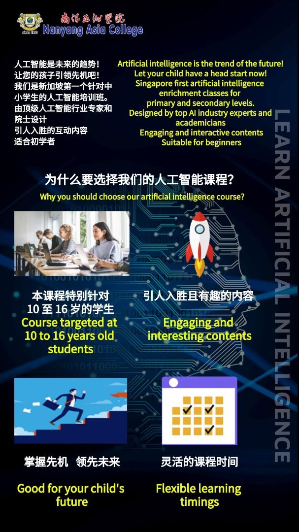 Artificial intelligence ai course for kids p4 to sec learning
